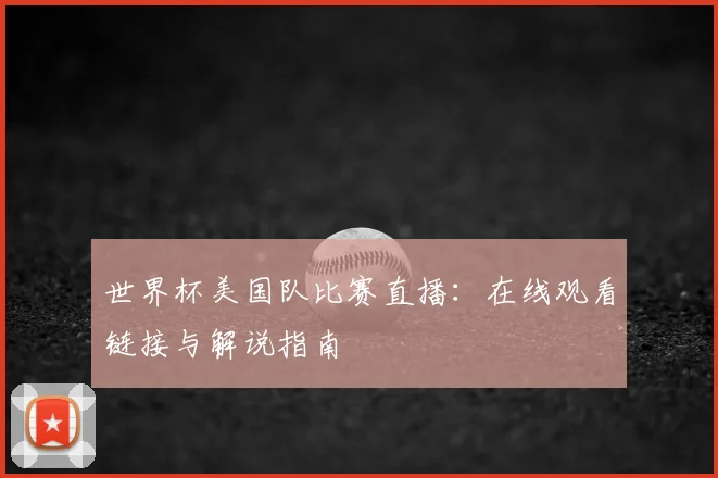 世界杯美国队比赛直播:在线观看链接与解说指南